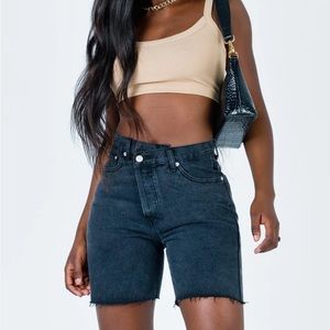 ELIANA SHORTS BLACK cross cross shorts Princess Polly